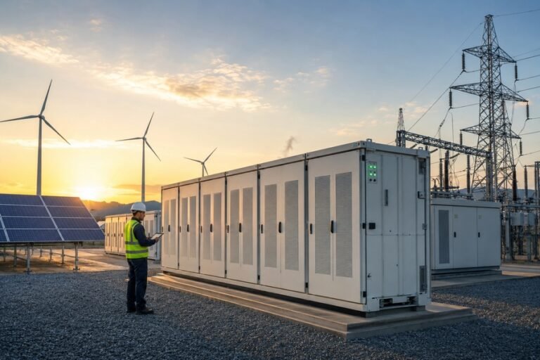 ![Utility-scale battery storage with solar panels and wind turbines at sunset](https://voltcrave-battery.com/wp-content/uploads/2026/06/What-Are-the-Conditions-Necessary-for-Energy-Storage.jpg "Renewable Energy Storage")
