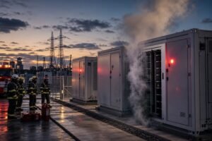![Lithium battery storage facility with warning signs highlighting potential safety risks](https://voltcrave-battery.com/wp-content/uploads/2026/06/What-Are-the-Dangers-of-Lithium-Battery-Storage-Facilities.jpg "Battery Storage Risks")