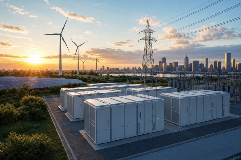 ![Large-scale battery storage facility supporting renewable energy grid at sunset](https://voltcrave-battery.com/wp-content/uploads/2026/06/Why-Is-It-So-Important-to-Store-Energy-in-Large-Scale-Batteries.jpg "Grid Battery Storage")