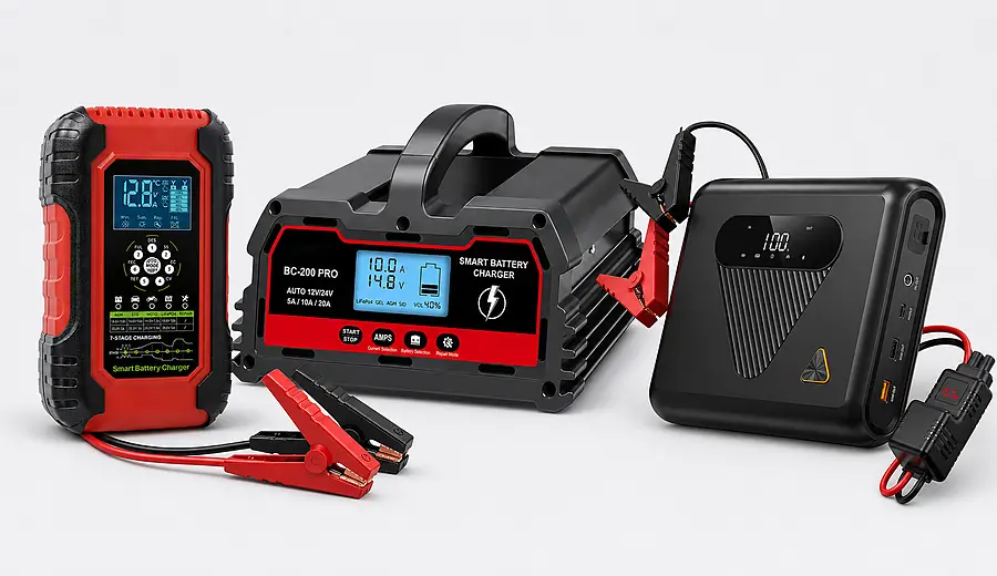 VoltCrave high-performance car jump starter power and accessories systems -- Car Jump Starter Pack, Battery Cell Pack, cylindrical and prismatic formats