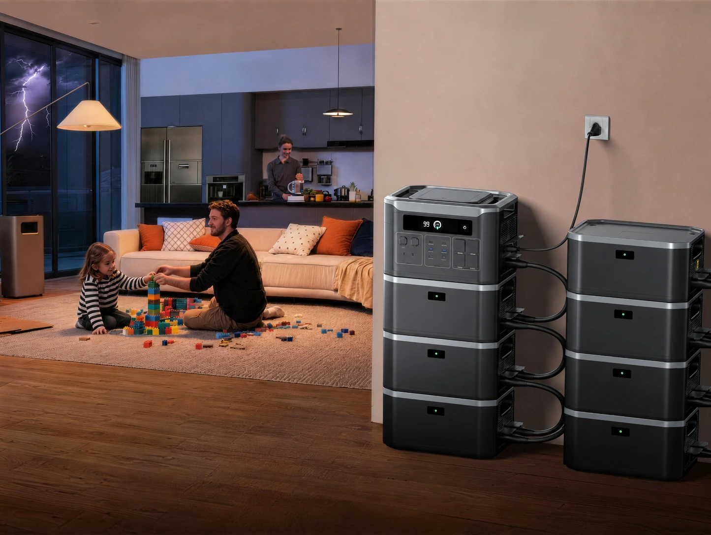 BP3000 portable power station for home backup power