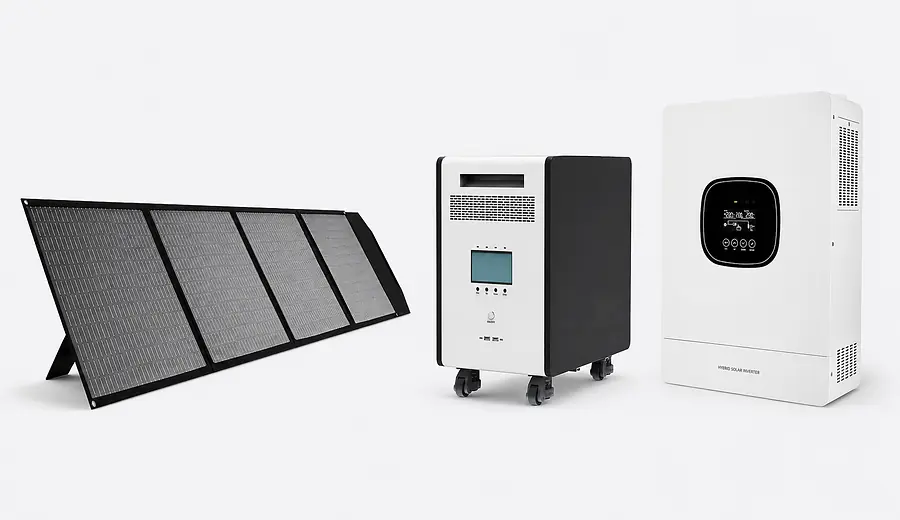 VoltCrave high-performance solar energy and accessories systems -- Inverter, Solar Panel, cylindrical and prismatic formats