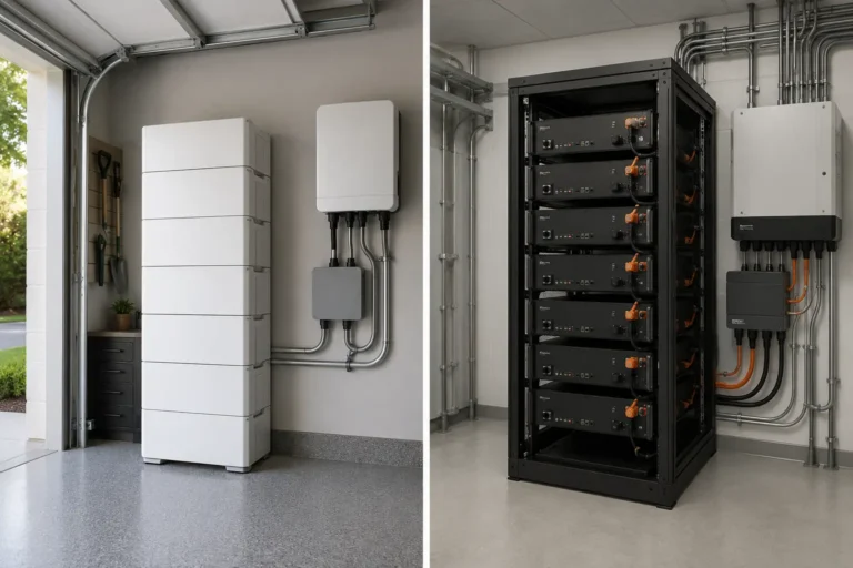 ![Stackable and rack-mounted batteries compared for flexible energy storage system design](https://voltcrave-battery.com/wp-content/uploads/2026/08/Stackable-Battery-vs-Rack-Mounted-Battery-Which-Is-Better.webp "Stackable vs Rack-Mounted Batteries")