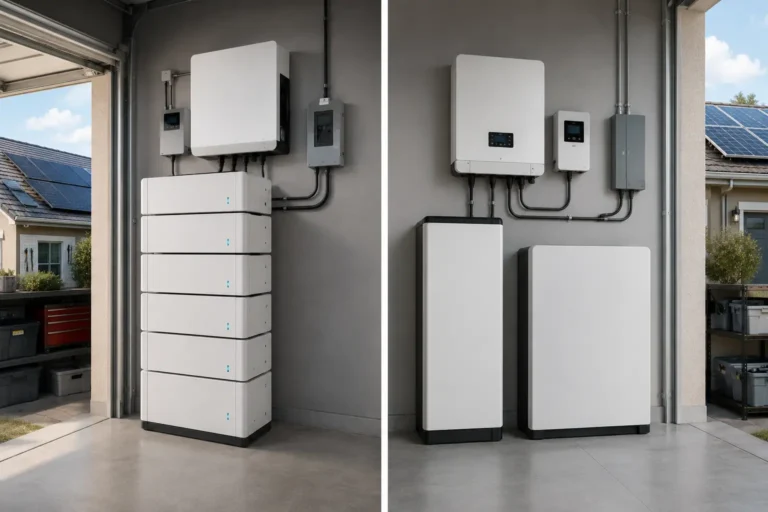 ![Stackable and non-stackable solar batteries compared for flexibility, scalability, and installation](https://voltcrave-battery.com/wp-content/uploads/2026/08/What-Are-the-Key-Differences-Between-Stackable-and-Non-Stackable-Solar-Batteries.webp "Stackable vs Non-Stackable Batteries")