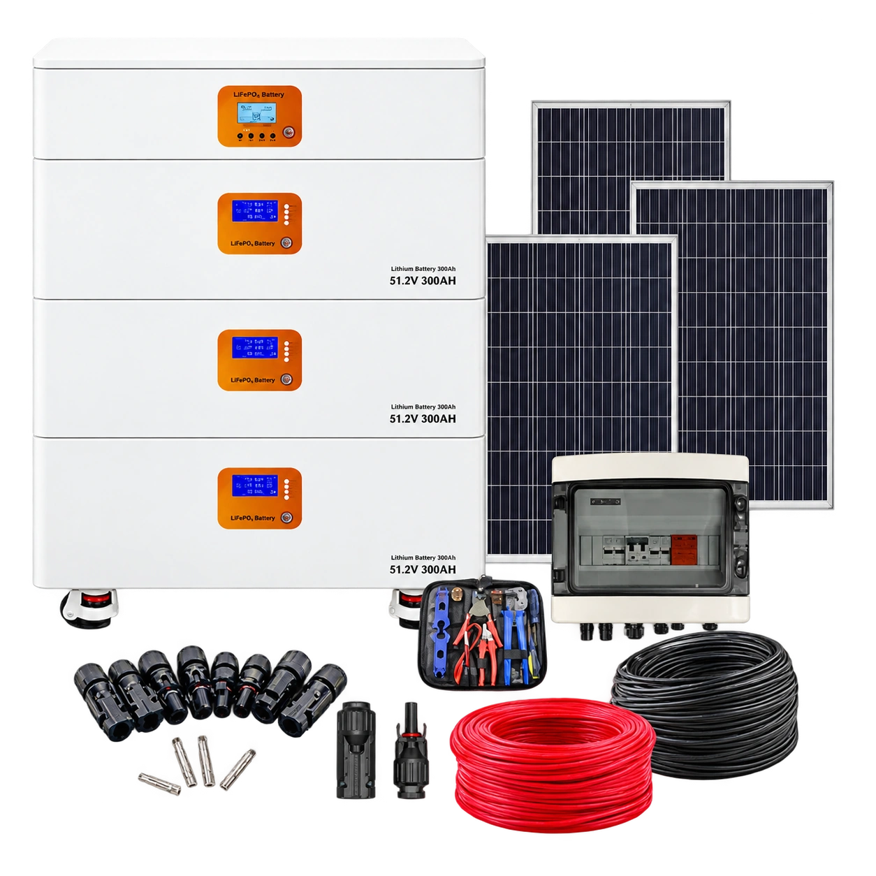 All-in-One ESS 10kW Solar Battery Storage System with 51.2V LiFePO4 Battery