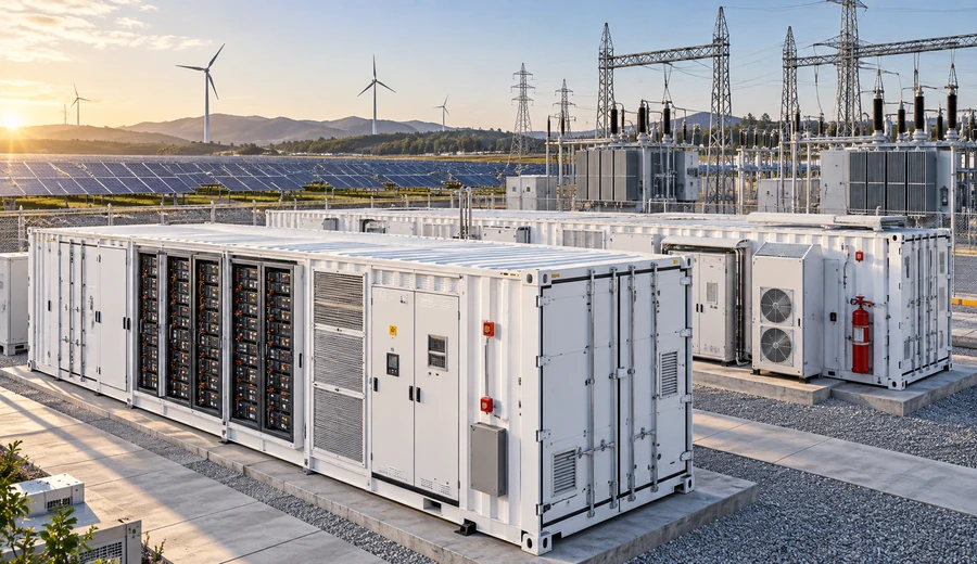 VoltCrave high-performance grid-scale energy storage systems -- containerized ESS, battery racks, PCS, BMS, EMS, and grid integration