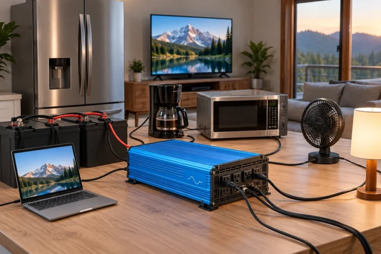 ![2000W pure sine wave inverter powering common appliances and electronic devices](https://voltcrave-battery.com/wp-content/uploads/2026/09/What-Can-You-Run-Off-a-2000W-Pure-Sine-Wave-Inverter.webp "2000W Inverter Applications")