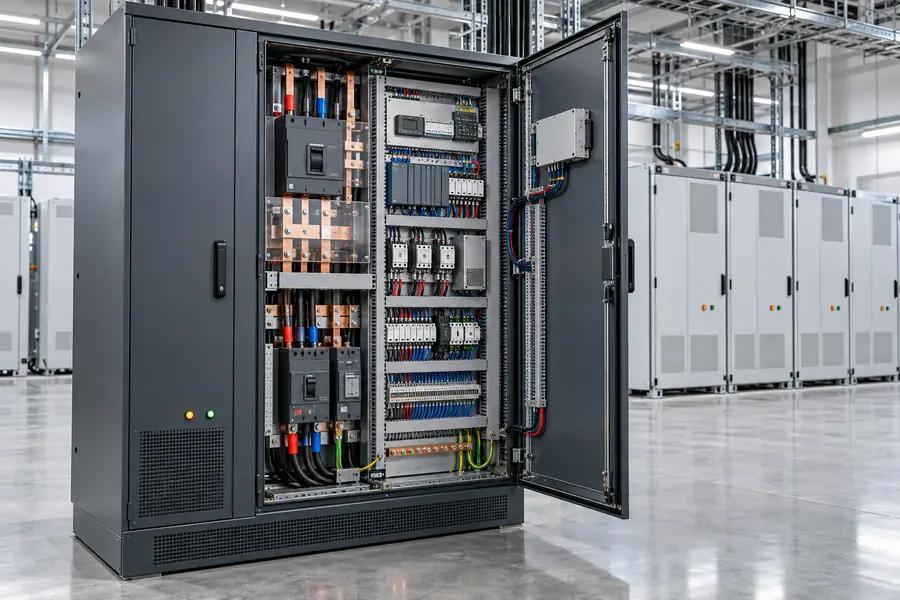 ![Electrical control cabinet housing and protecting automation power distribution and control components](https://voltcrave-battery.com/wp-content/uploads/2026/10/What-Is-an-Electrical-Control-Cabinet.webp "Electrical Control Cabinet")